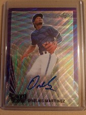 2020 Leaf Metal Draft Orelvis Martinez #13/15 AUTOGRAPH #LA-OM1 Rookie Baseball
