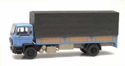 Artitec DAF Tiltcab B Open Bed Truck with Canvas blau 1:87 Ready-Made Maßstab H0