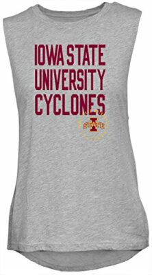 NCAA Rocker Women's Sleeveless Drop Tail Tank, Athletic Heather, Small, Iowa ...