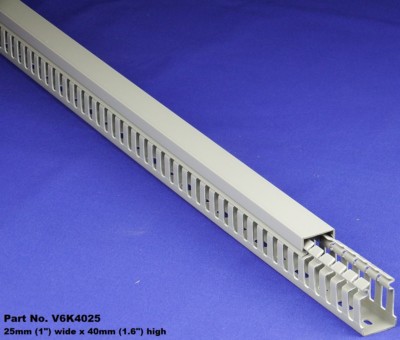 1 Set- 1''x1.5''x2m Gray High Density Wiring Duct & Cover UL/CE/CSA Listed