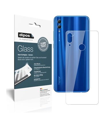 2x Schutzfolie für Honor 10 Lite Rückseite - Anti-Shock 9H Folie dipos Glass