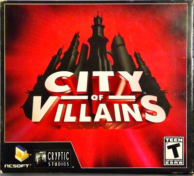 City of Villains (2005 PC Game) 4 Discs rated T, ncsoft Cryptic S.  VERY GOOD 