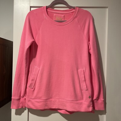 Lilly Pulitzer LUXLETIC Beach Comber Pullover Pink Coral Sands S