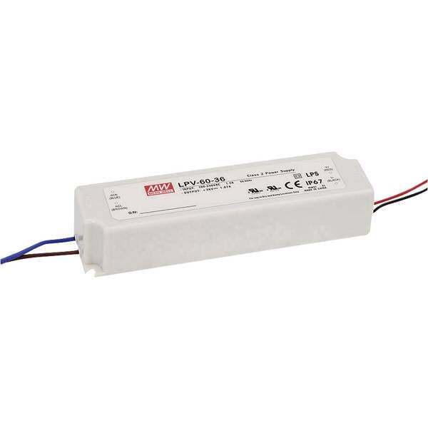 Mean well lpv 60-5 trasformatore per led tensione costante 40 w 0 8 a 5 v/dc