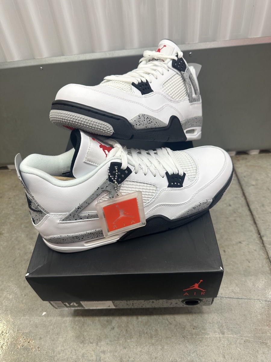 Size 14 - Jordan 4 Retro OG Mid White Cement 820652640122| eBay