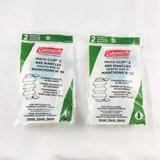 4 New Coleman Instaclip #95 Lantern Mantles 2 packs of 2 (4 Mantles Total)