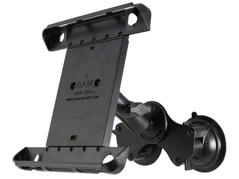 RAM Double Twist Lock Suction Cup Mount w/Tab-Tite Cradle fits Apple iPad & More - Image 2 of 3