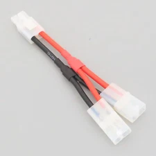 Parallel Wire Tamiya 1 Male to 2 Female Y cable 14AWG 5CM+5CM Adapter
