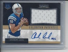ANDREW LUCK 2012 PANINI PROMINENCE UNLIMITED POTENTIAL JUMBO JERSEY AUTO RC /25