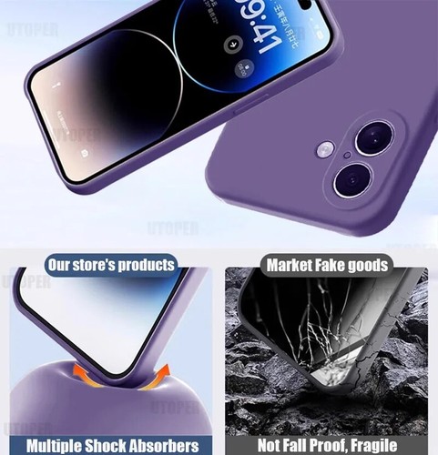 For iPhone 16 Pro Max 15 14 13 12 11 XS 8 7 Plus Liquid Silicone Soft Case Cover - Picture 6 of 39