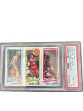 1980-81 Topps #34 / 139 / 174 Larry Bird / Julius Erving / Magic Johnson (RC,...