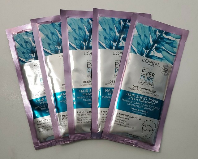 L'Oreal Ever Pure Hair Sheet Mask Deep Moisture Steam Treatment Sulfate