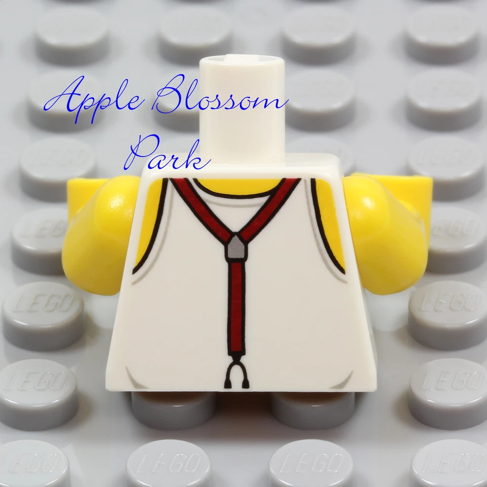 NUEVO Lego City Hombre MINIFIGURA BLANCA TORSO Coche Camión Tanque Pecho Desnudo Mecánico Muscular Foto 2 de 4