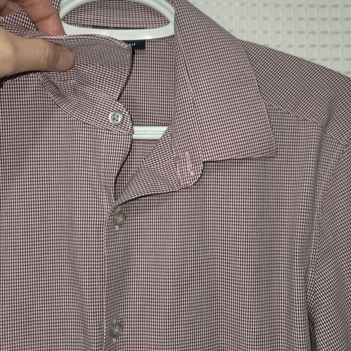 EUC Men's Sz 14/14.5-34/35 Van Heusen Flex3 Slim Fit Red & White Dress Shirt - Picture 9 of 24
