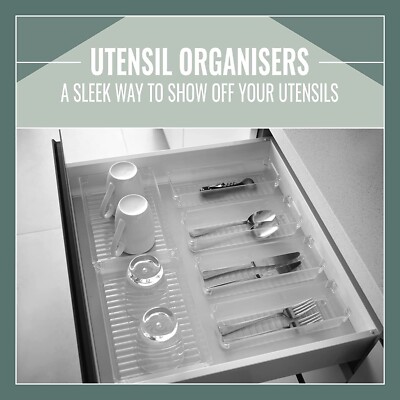 Hausalita 21 STCK. Kunststoff Schubladen Organizer, 16 STCK. Cremeweiß Schubladen Organizer