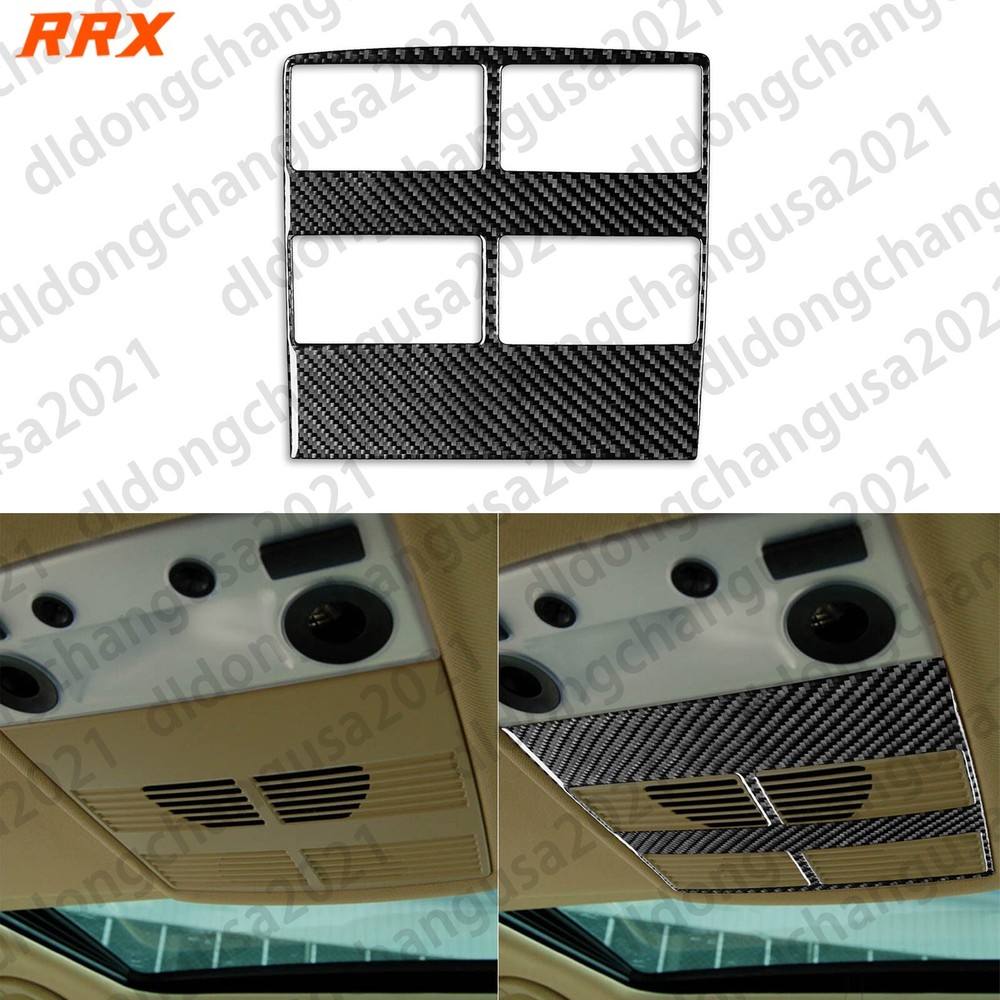 Real Carbon Fiber Rear Roof Speaker Panel Cover Trim For BMW 5 Series E60 04-10