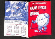 1963 JACK BRICKHOUSE'S LATEST MAJOR LEAGUE BASEBALL RECORDS, EXCELLENT CONDITION
