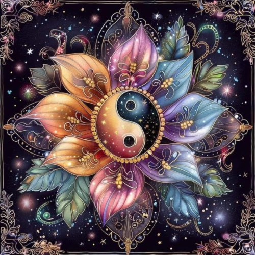 Mandala Diamond Painting Kits for Adults, 5D Flower Full Drill Diamond Art, DIY