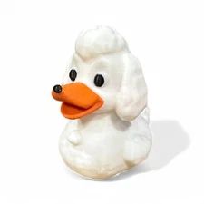 Poodle Duck – Elegant & Fluffy Dog Collectible in Black and White Colors