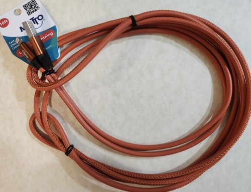 Fast Charge Cellphone Cable - Premium leather - iphone ipods ipads- 10 ft long - Zdjęcie 2 z 9