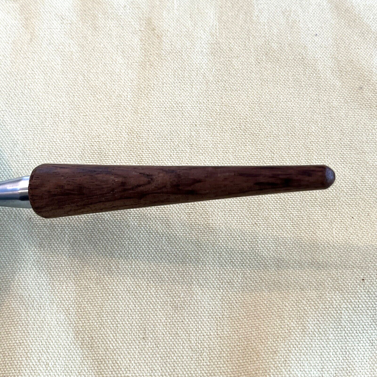 Silent Butler Crumb Ash Collector Mid Century Modern w/Wood Handle Round 5" (D)