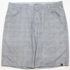 Adidas Gray Flat Front Poly Spandex Dress Shorts X-Large 38" Waist x 10.5" WS199