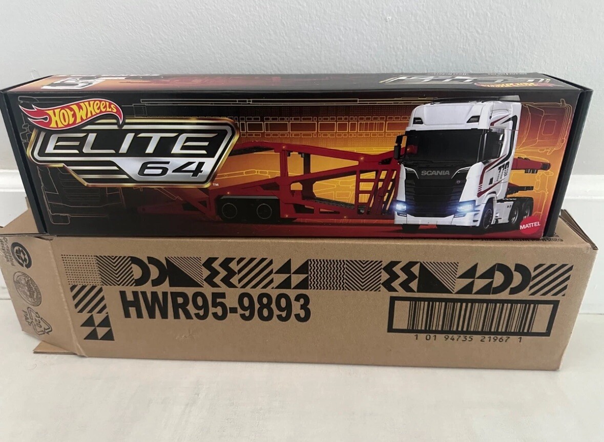 Brand new sealed HOT WHEELS ELITE 64 SCANIA 770S HWR95-9893