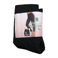Felina Women's 2-Pack Velvety Soft 7/8 Legging, Black, Size M