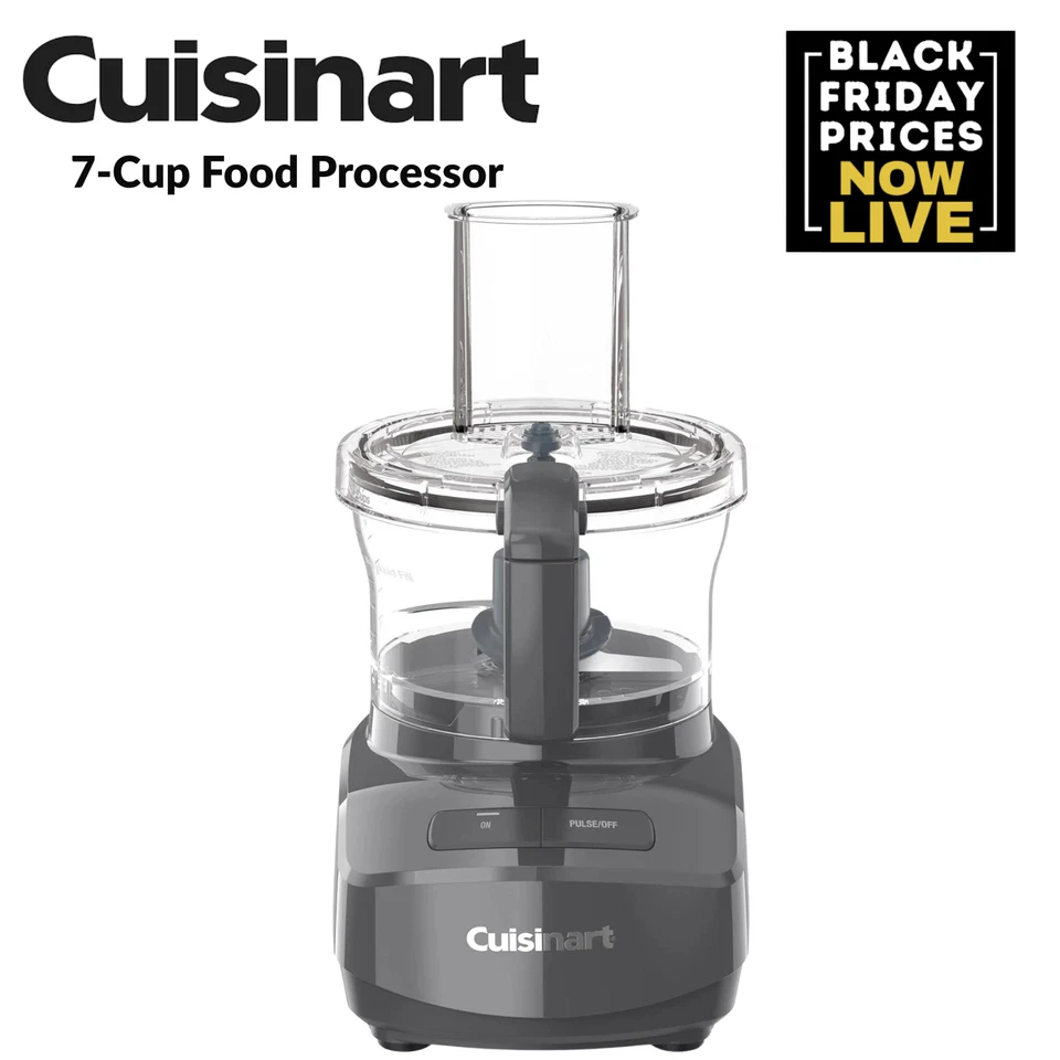Cuisinart 7-Cup Food Processor FP-7 Gray 2-Speed Chop Slice Shred Refurbished