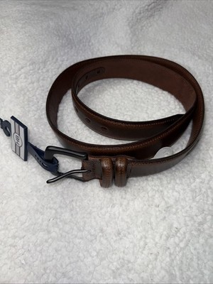 HB Brown Leather 1.5  Wide Belt Men's Big Tall 42-44 Waist New With Tags