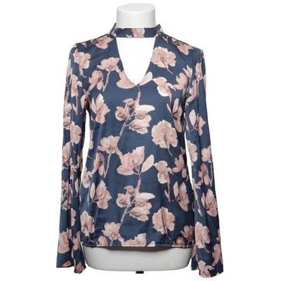 VILA, Bluse, Größe: XS, Blau/Mehrfarbig, Polyester, Blumen, Damen #HvH