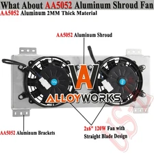 Aluminum Shroud W/ 120W Fan For Tru-Cool 40,000 40k GVW Transmission Oil Cooler