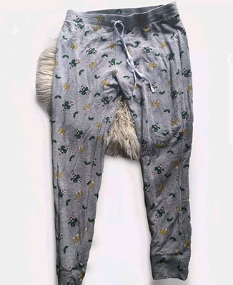 Tabitha Webb M Christmas Holly & Champagne Glass Soft Pajama Pants Loungewear