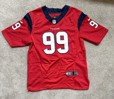 Nike On Field JJ Watt Men's 44 Red Sewn Houston Texans NFL  Football Jersey