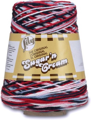 Lily Sugar'n Cream Cotton Cone Yarn, 14 oz, Nautical 1 Cone, Ombre 