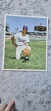 1965 LOS ANGELES DODGERS TEAM ISSUE 8X10 COLOR PHOTO CARD MAURY WILLS PIRATES