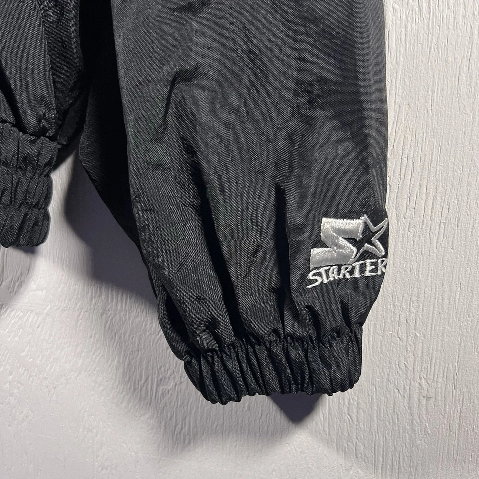 Vintage Baltimore Orioles MLB Z-Starter Men's Full-Zip Jacket Black/Orange (XL) - Image 4 of 4