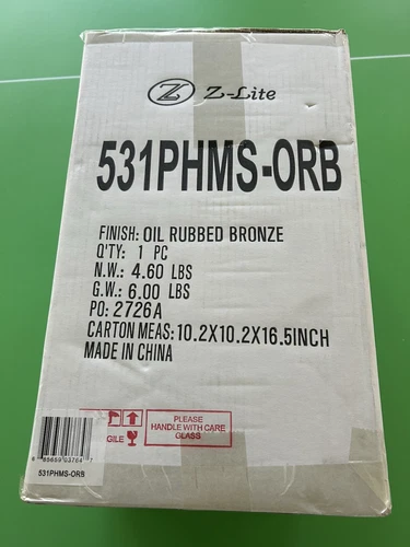 Z-Lite 531PHMS Bronze Portland 14.375"H 1-Light Outdoor Lantern Post Light - Picture 2 of 3