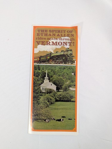 1977 Vermont Spirit of Ethan Allen Train Tour Vintage Travel Brochure - Misprint