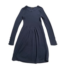 Romeo & Juliet Couture Sweater Dress Ribbed Knit Long Sleeve Womens Large Blue