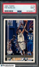 1997 Topps #115 Tim Duncan San Antonio Spurs RC Rookie HOF PSA 9 MINT