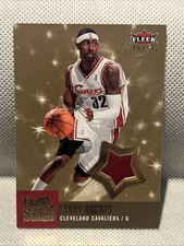 LARRY HUGHES 2007-08 Fleer Ultra Ultra Stars GOLD Game Used #US-14 CAVS