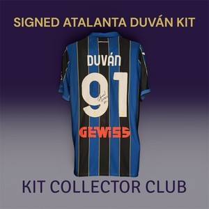 SIGNED 2021/22 Atalanta (ITA) Duvan Zapata Home KIT Soccer Jersey Football Shirt