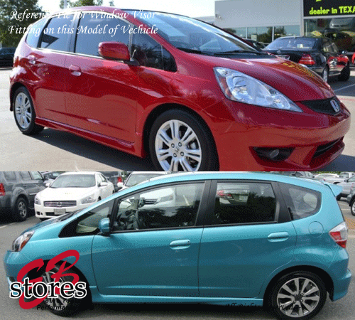 4pcs JDM Visors Rain Guard For Honda Fit 2009-2014 09 10 11 12 13 14 All Model - Bild 8 von 8