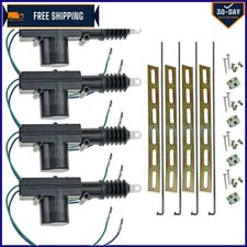 Durable Metal 4-pack Car Door Lock Actuators - Universal Use Push Button Lock