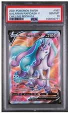 2021 POKEMON SWORD & SHIELD CHILLING REIGN #167 GALARIAN RAPIDASH V PSA 10 on eBay