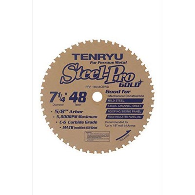 Tenryu PRF-18548CBWD 7-1/4'' Steel-Pro GOLD Metal-Cutting Blade 48TPI