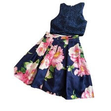 My-michelle Women's Blue and Pink Dress