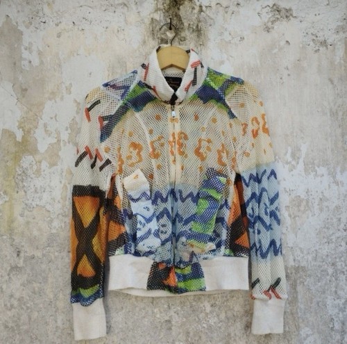 Viviene Westwood Anglomania Mesh Over Print Jacket. Womens 38 Made In Italy. - Picture 1 of 5