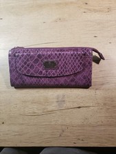Nicole Miller Faux Animal Skin Purple Wallet